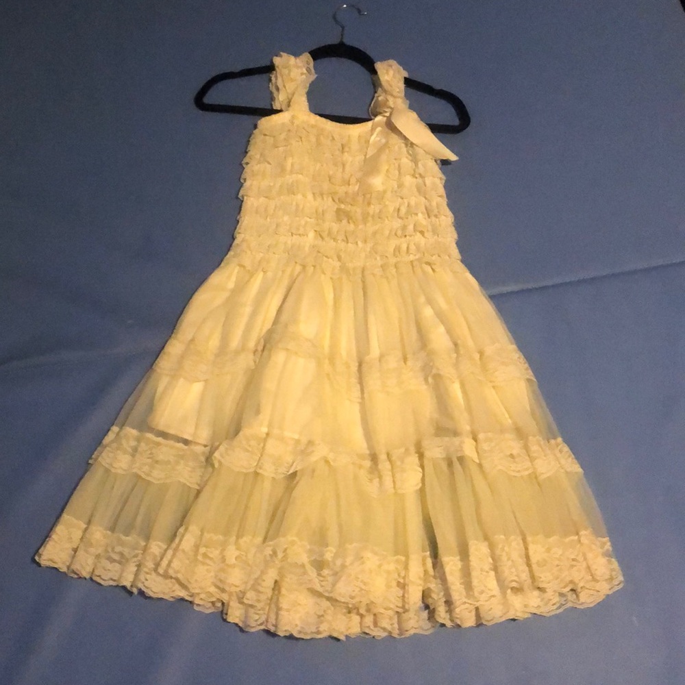 White ruffle dress